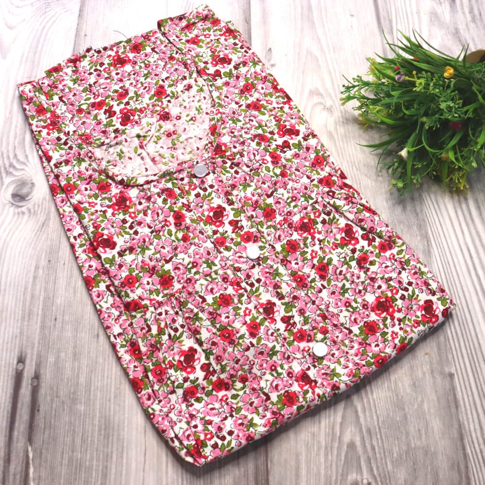 Pink 4XL - Plus Size Pure Cotton Nighty for Women